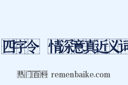 四字令·情深意真近义词是什么意思的图片